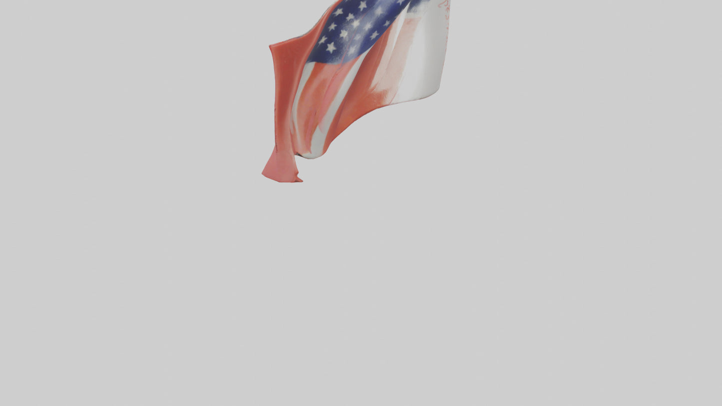 Flag keychain model 3D model