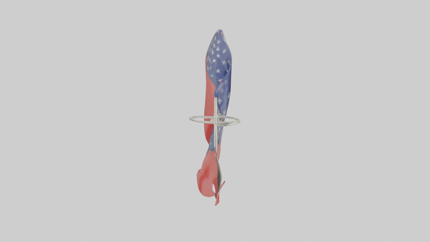 Flag keychain model 3D model