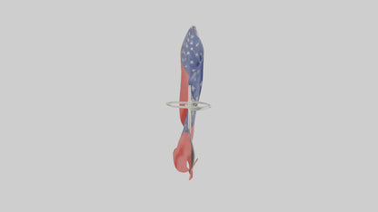 Flag keychain model 3D model