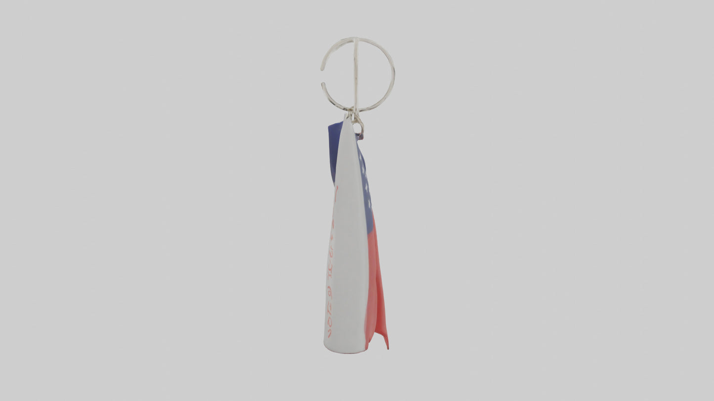 Flag keychain model 3D model