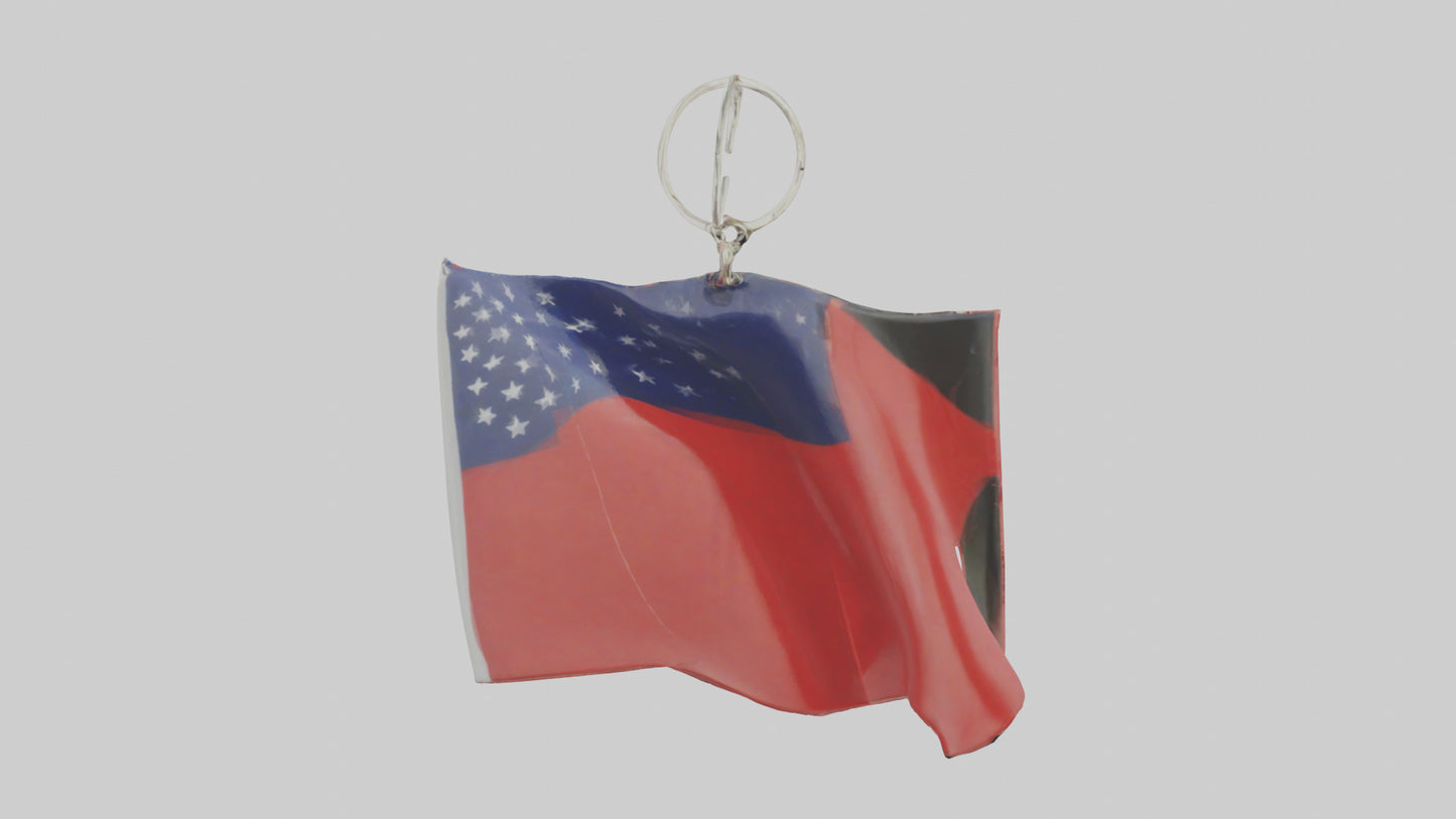 Flag keychain model 3D model
