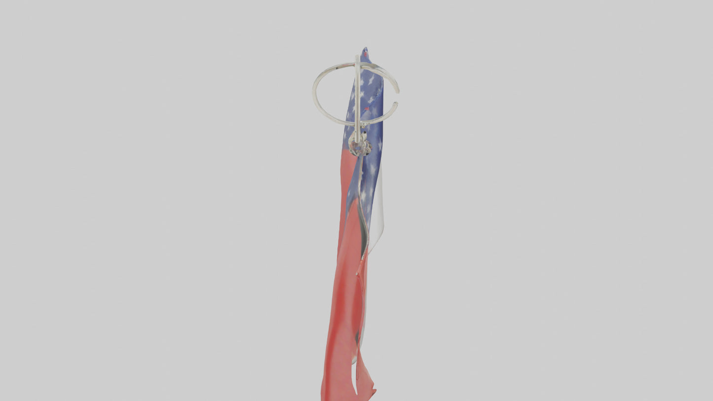 Flag keychain model 3D model