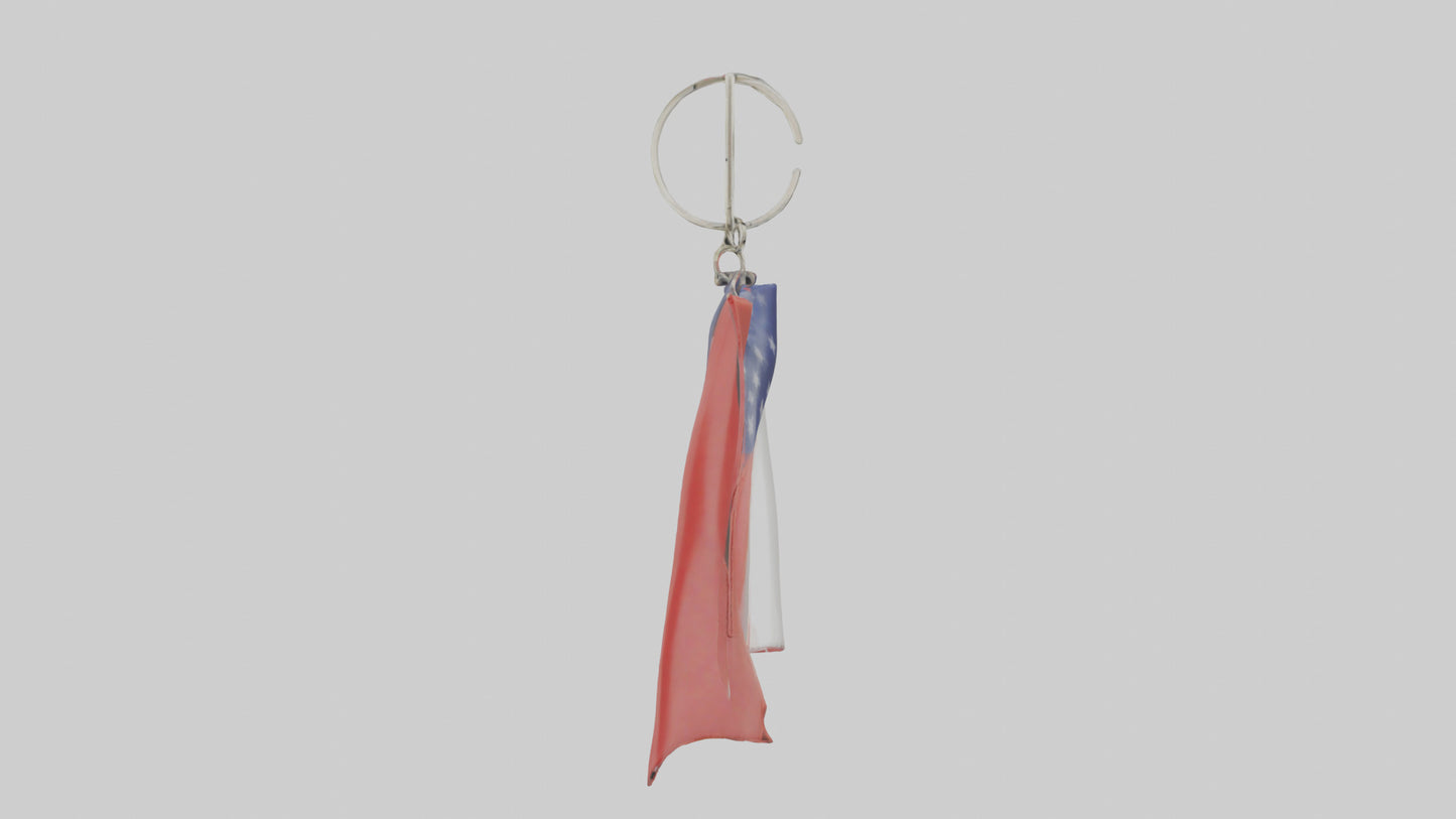 Flag keychain model 3D model