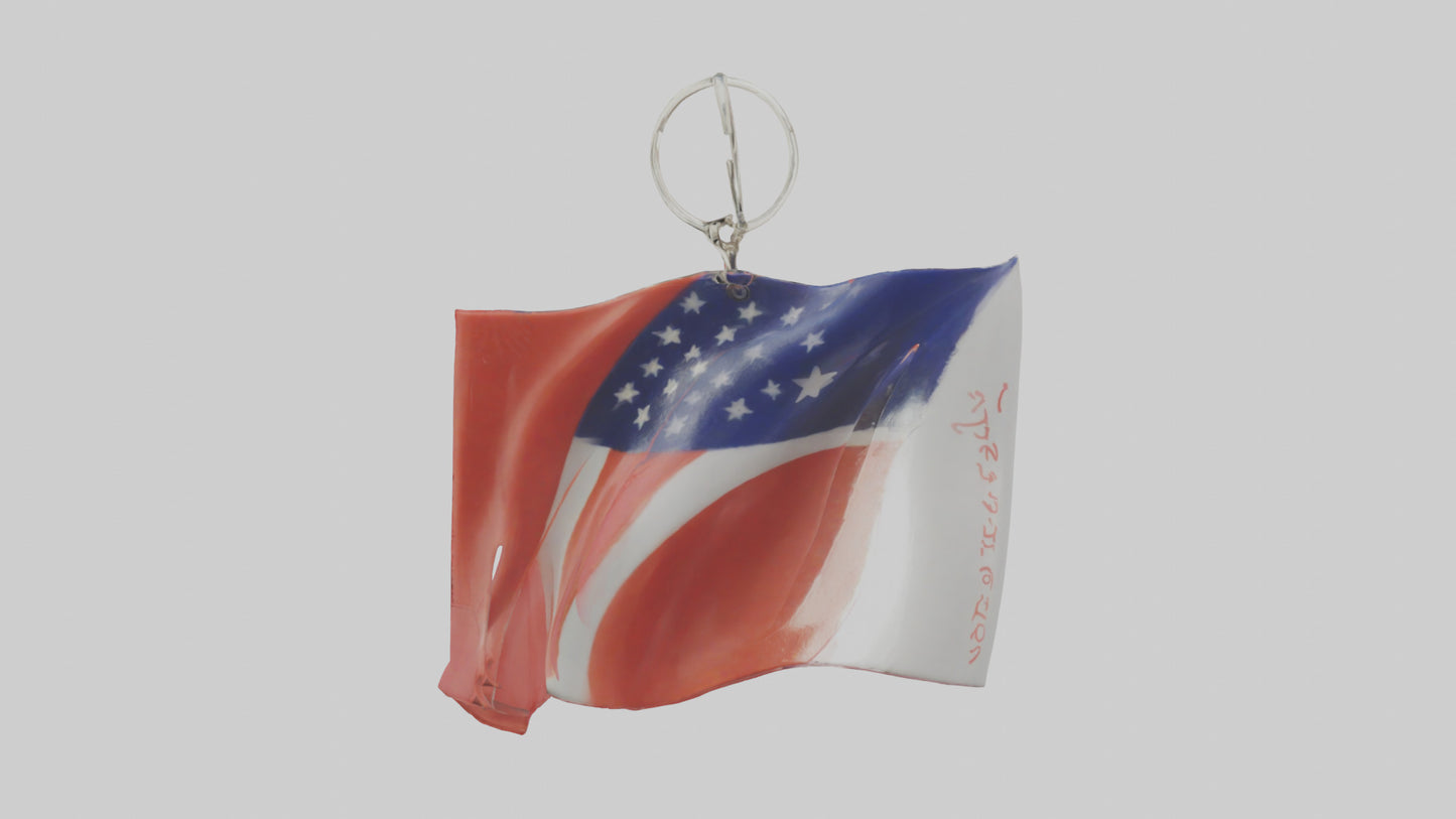 Flag keychain model 3D model