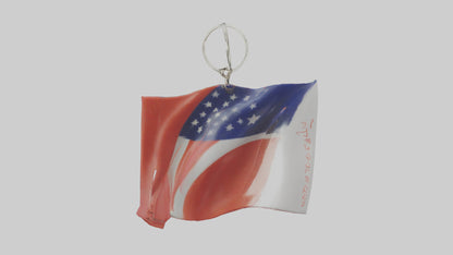 Flag keychain model 3D model