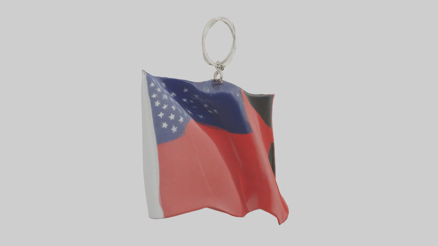 Flag keychain model 3D model