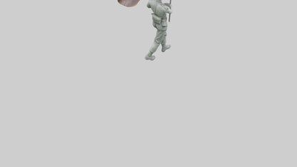 3D model Flagbearer in March statue model VR / AR / low-poly