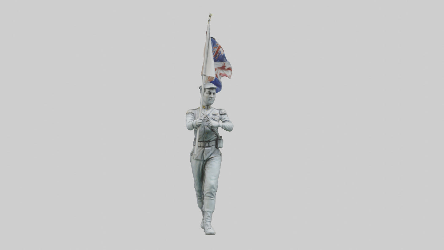 3D model Flagbearer in March statue model VR / AR / low-poly