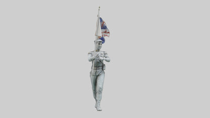 3D model Flagbearer in March statue model VR / AR / low-poly