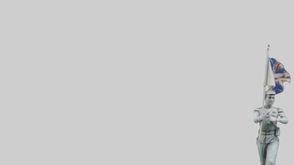 3D model Flagbearer in March statue model VR / AR / low-poly