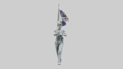 3D model Flagbearer in March statue model VR / AR / low-poly