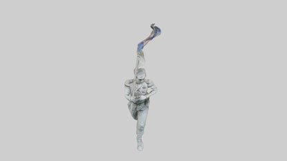 3D model Flagbearer in March statue model VR / AR / low-poly