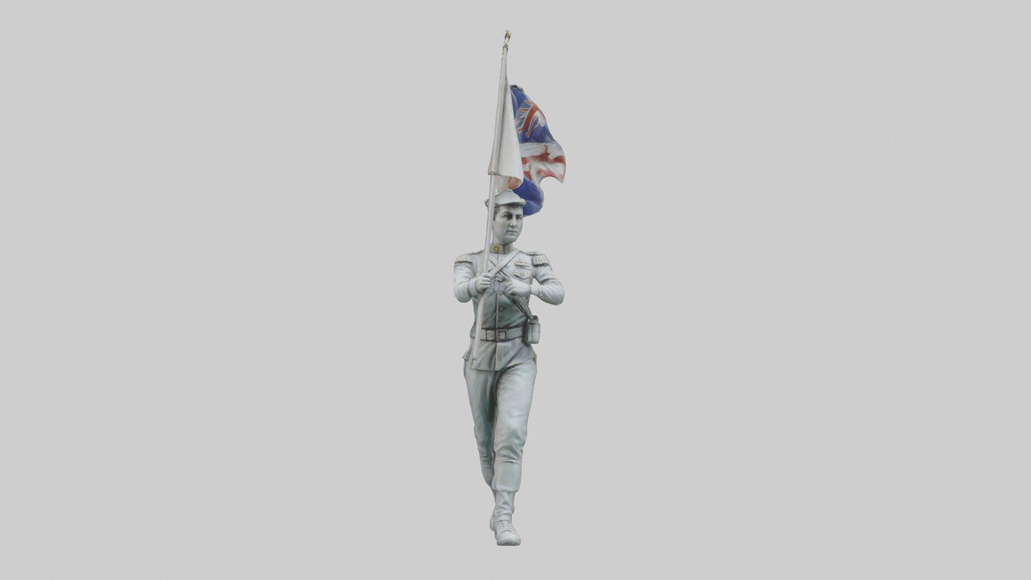 3D model Flagbearer in March statue model VR / AR / low-poly
