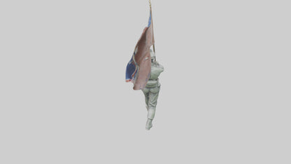 3D model Flagbearer in March statue model VR / AR / low-poly