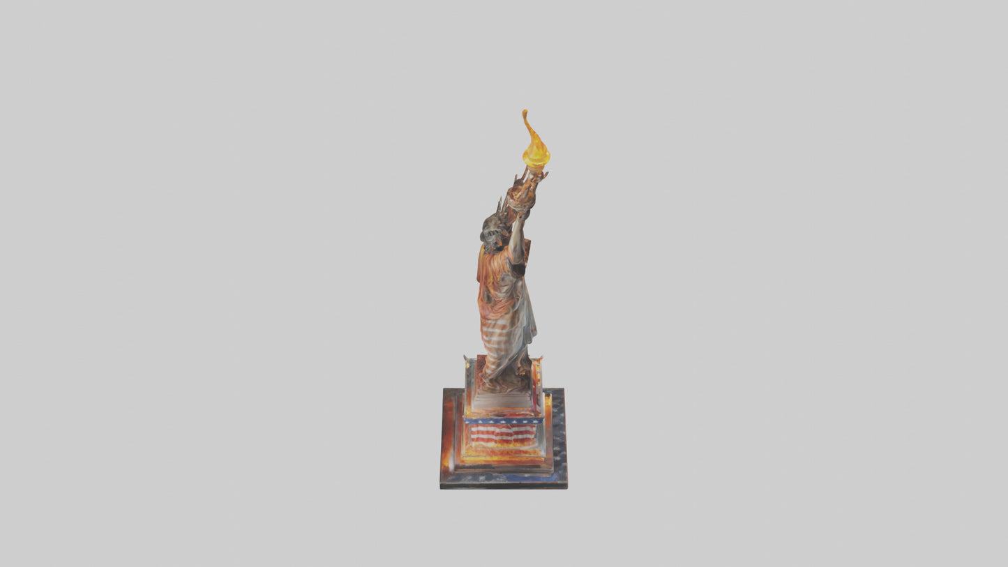 3D model Flame of Liberty statue model VR / AR / low-poly