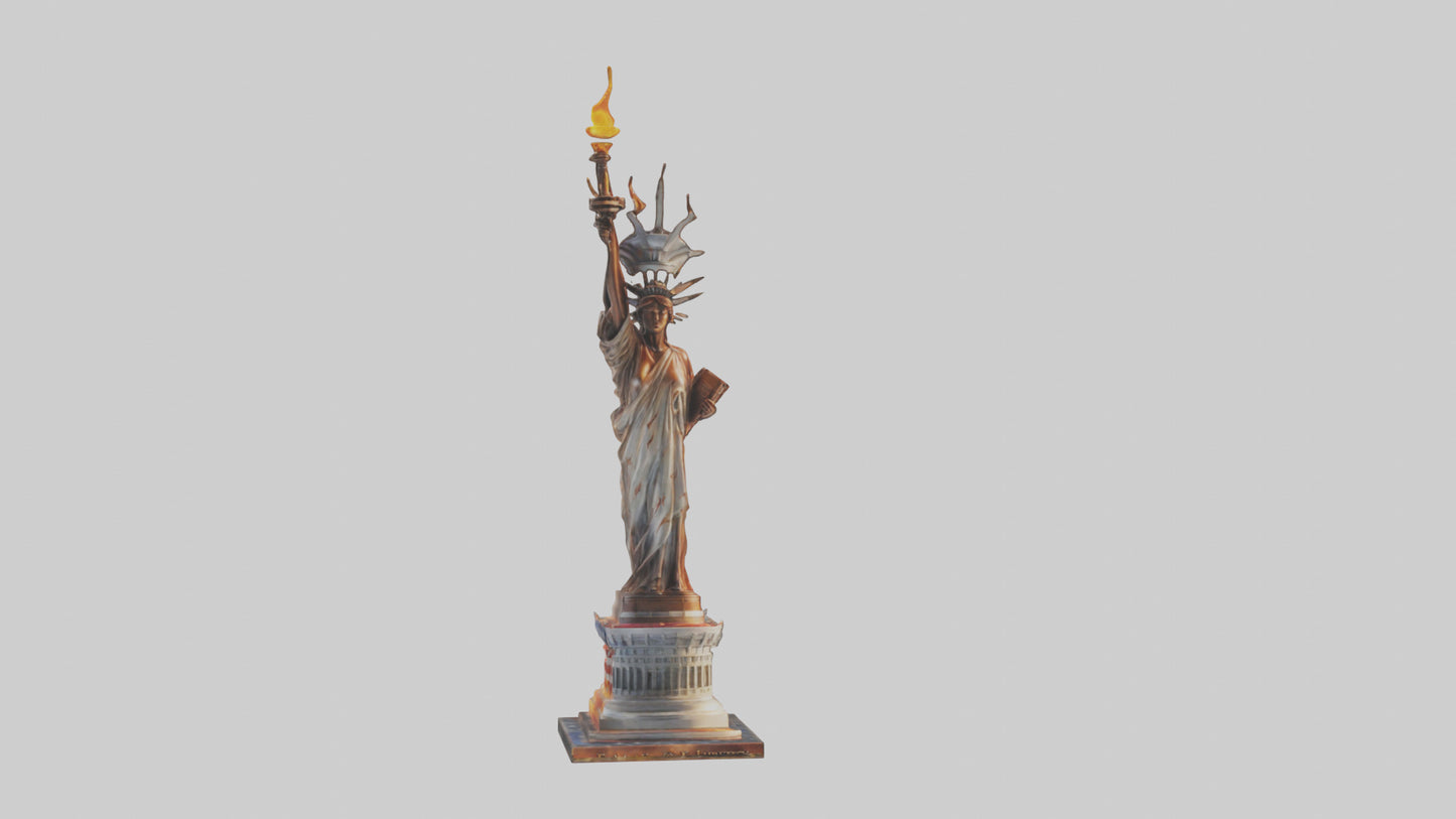 3D model Flame of Liberty statue model VR / AR / low-poly