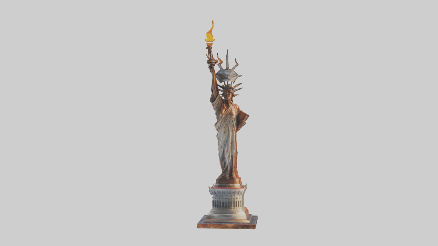 3D model Flame of Liberty statue model VR / AR / low-poly