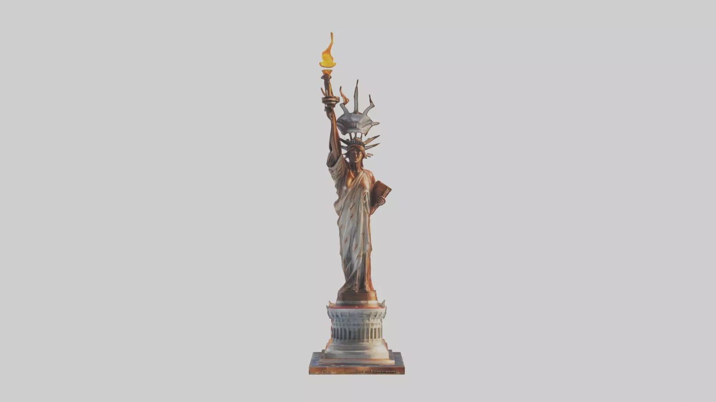 3D model Flame of Liberty statue model VR / AR / low-poly