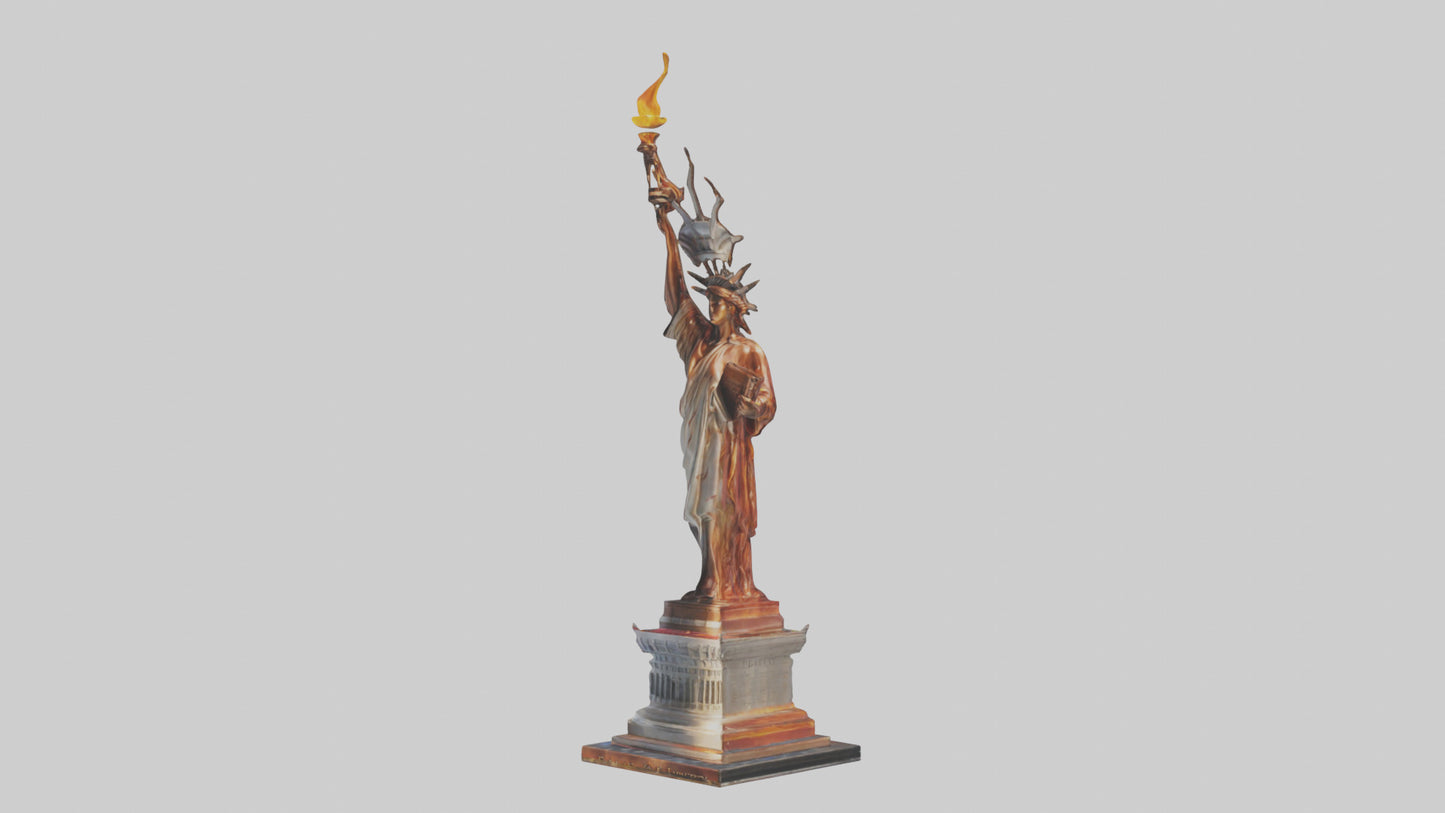 3D model Flame of Liberty statue model VR / AR / low-poly