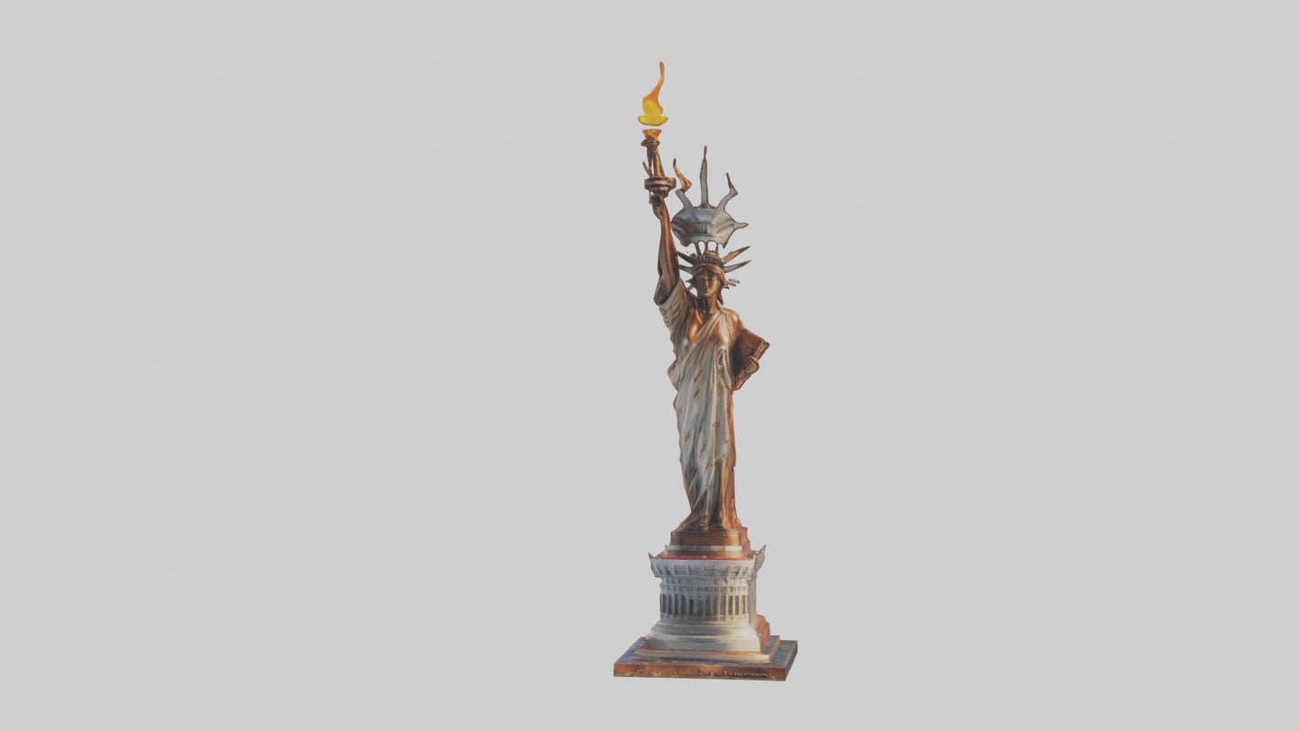 3D model Flame of Liberty statue model VR / AR / low-poly
