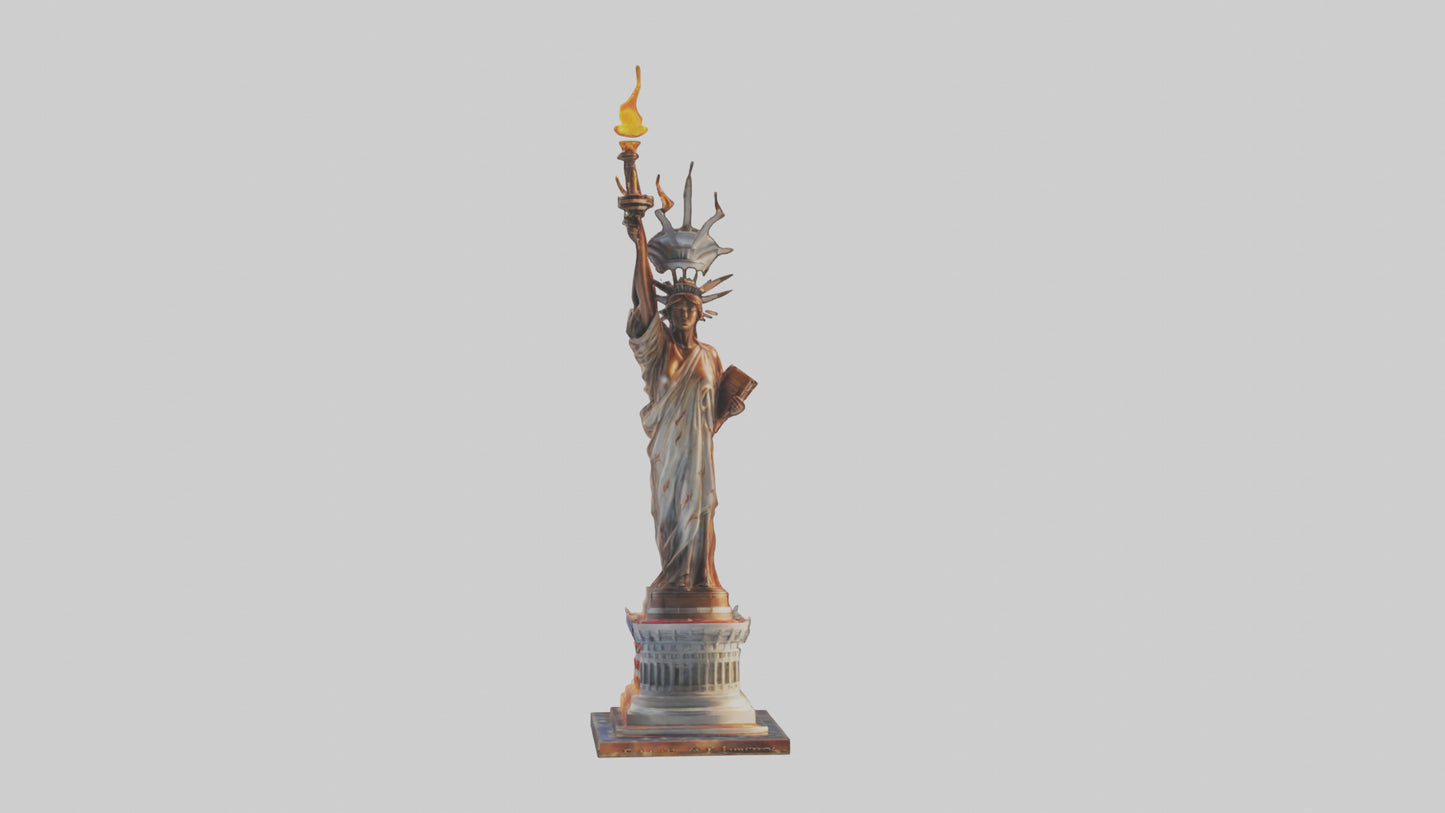 3D model Flame of Liberty statue model VR / AR / low-poly
