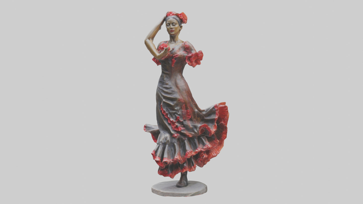 Flamenco Dancer statue model 3D model
