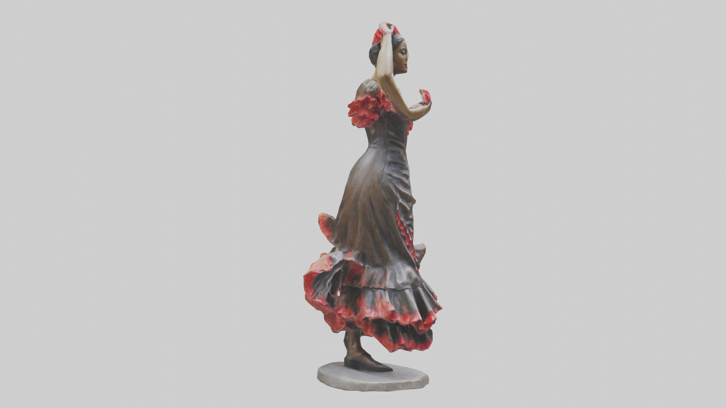 Flamenco Dancer statue model 3D model