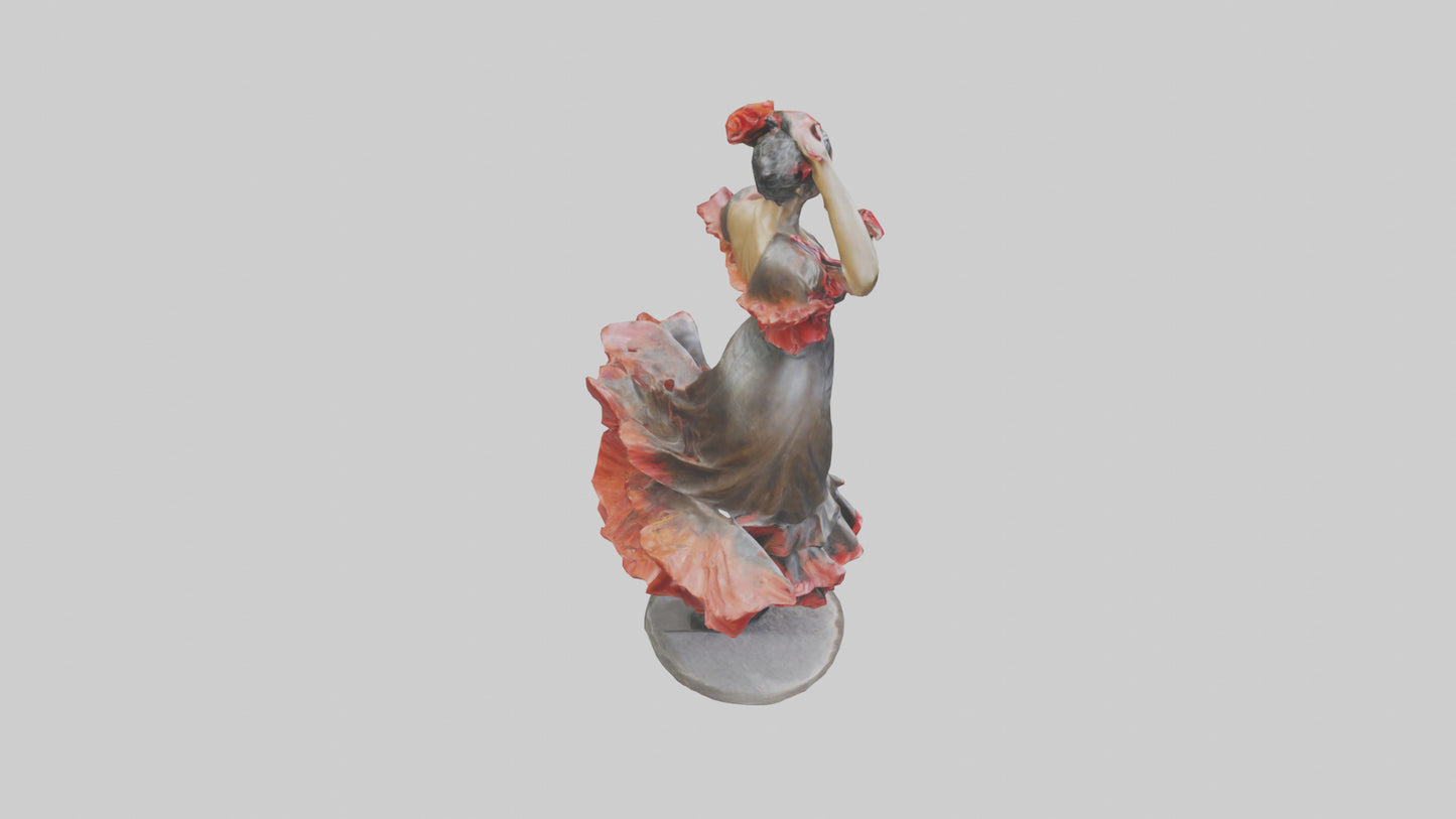 Flamenco Dancer statue model 3D model