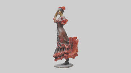 Flamenco Dancer statue model 3D model