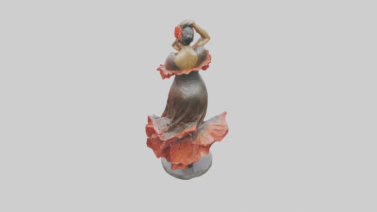 Flamenco Dancer statue model 3D model