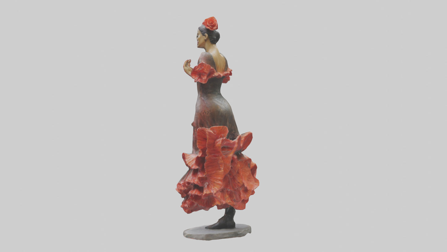Flamenco Dancer statue model 3D model