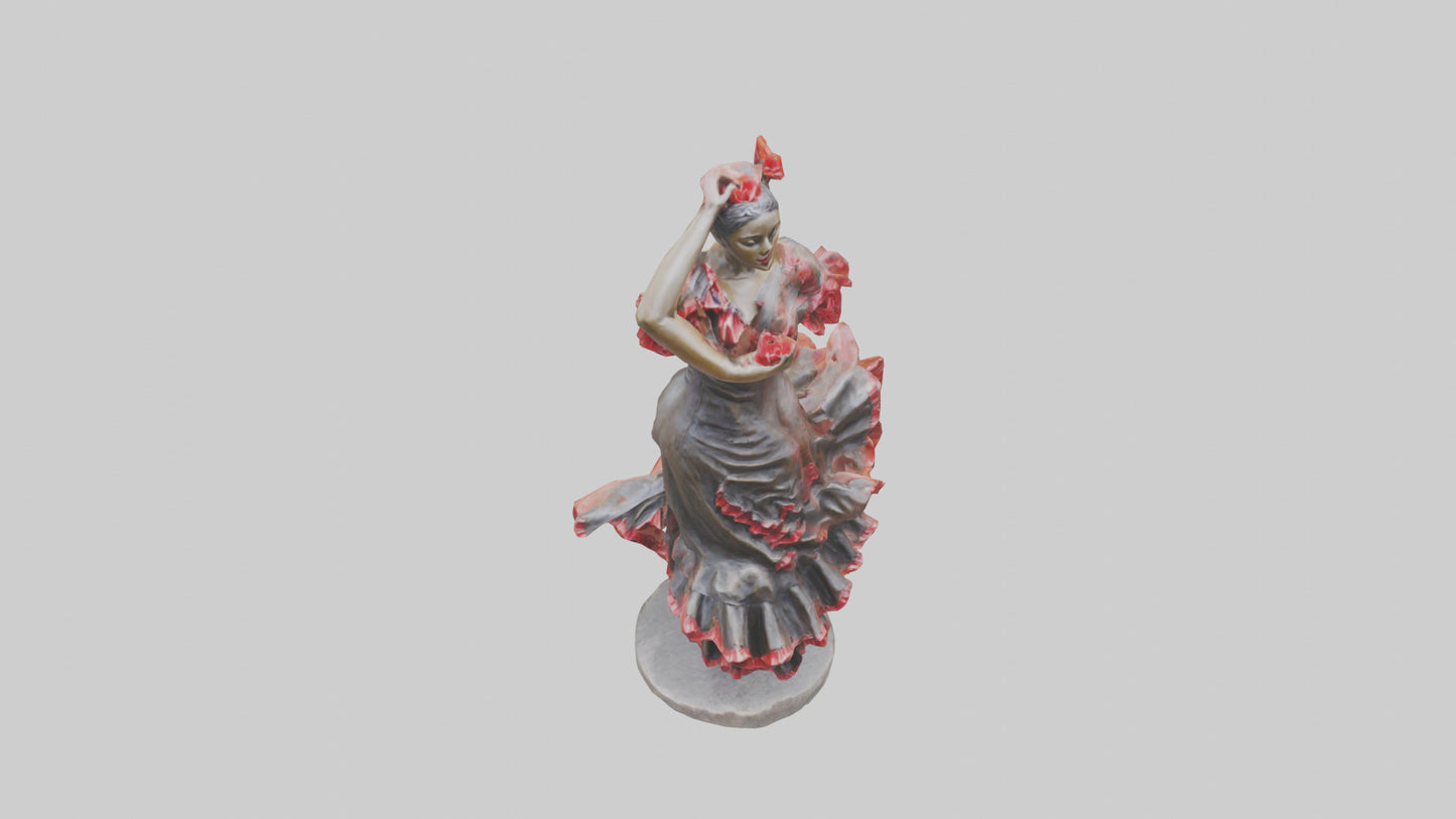 Flamenco Dancer statue model 3D model
