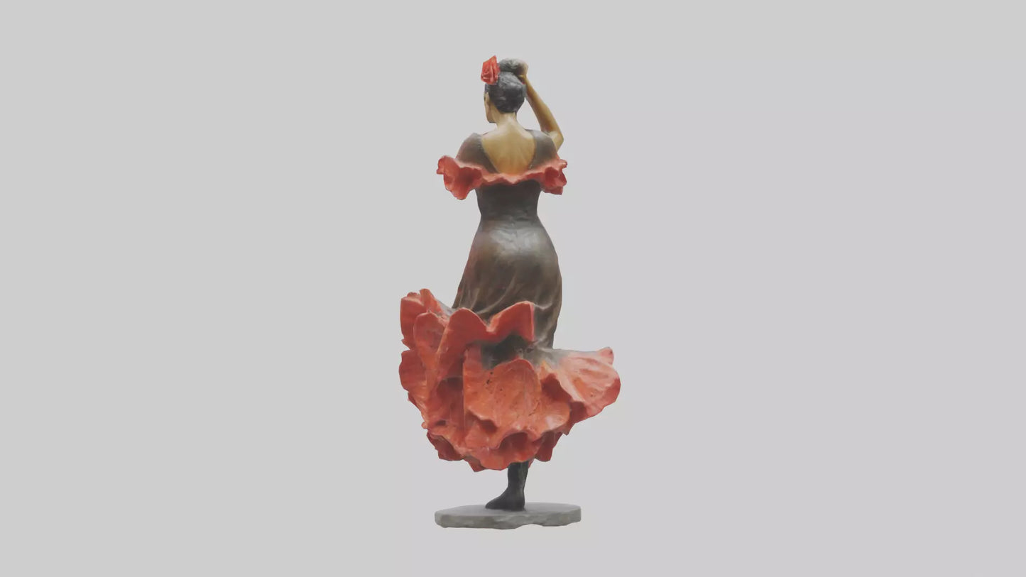 Flamenco Dancer statue model 3D model