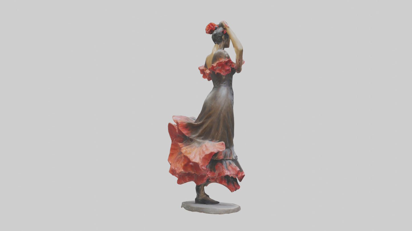 Flamenco Dancer statue model 3D model