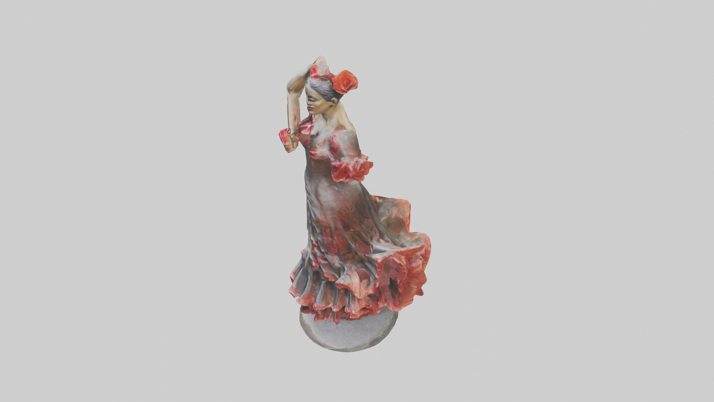 Flamenco Dancer statue model 3D model