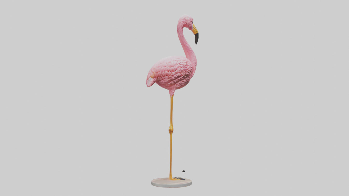 Flamingo statue model 3D model