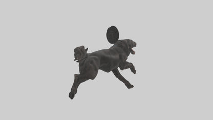 FlatCoated Retriever playing model 3D model