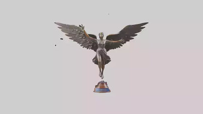 3D model Flight to Freedom statue model VR / AR / low-poly