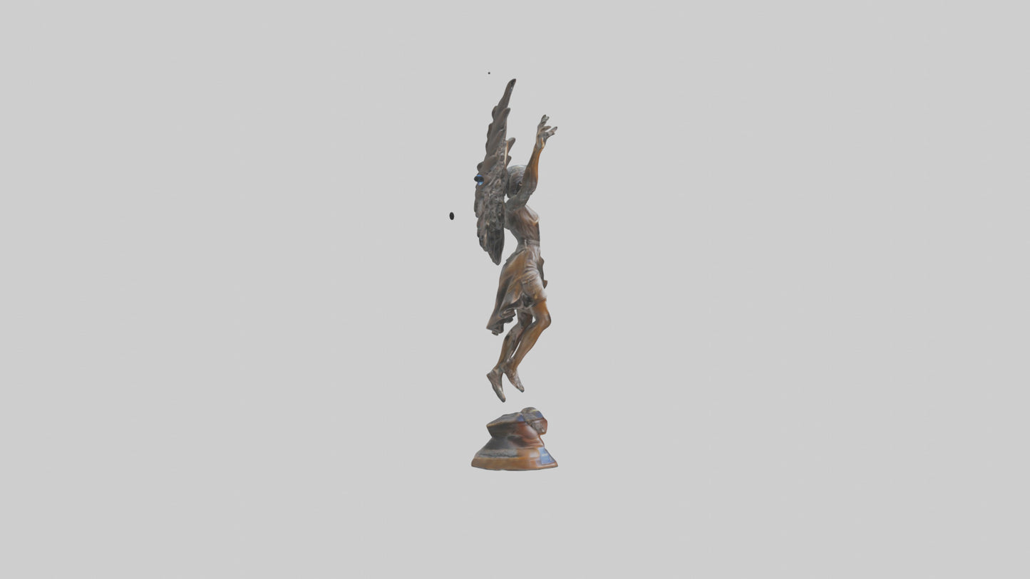 3D model Flight to Freedom statue model VR / AR / low-poly