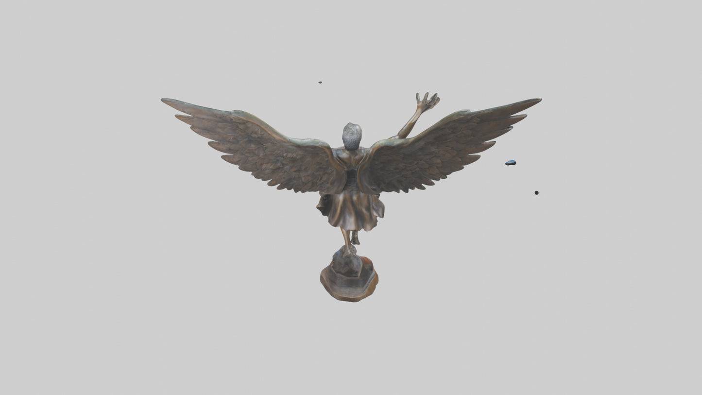 3D model Flight to Freedom statue model VR / AR / low-poly