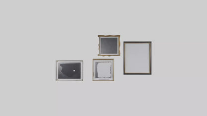 Floating Art Frames 3D model