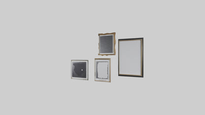 Floating Art Frames 3D model