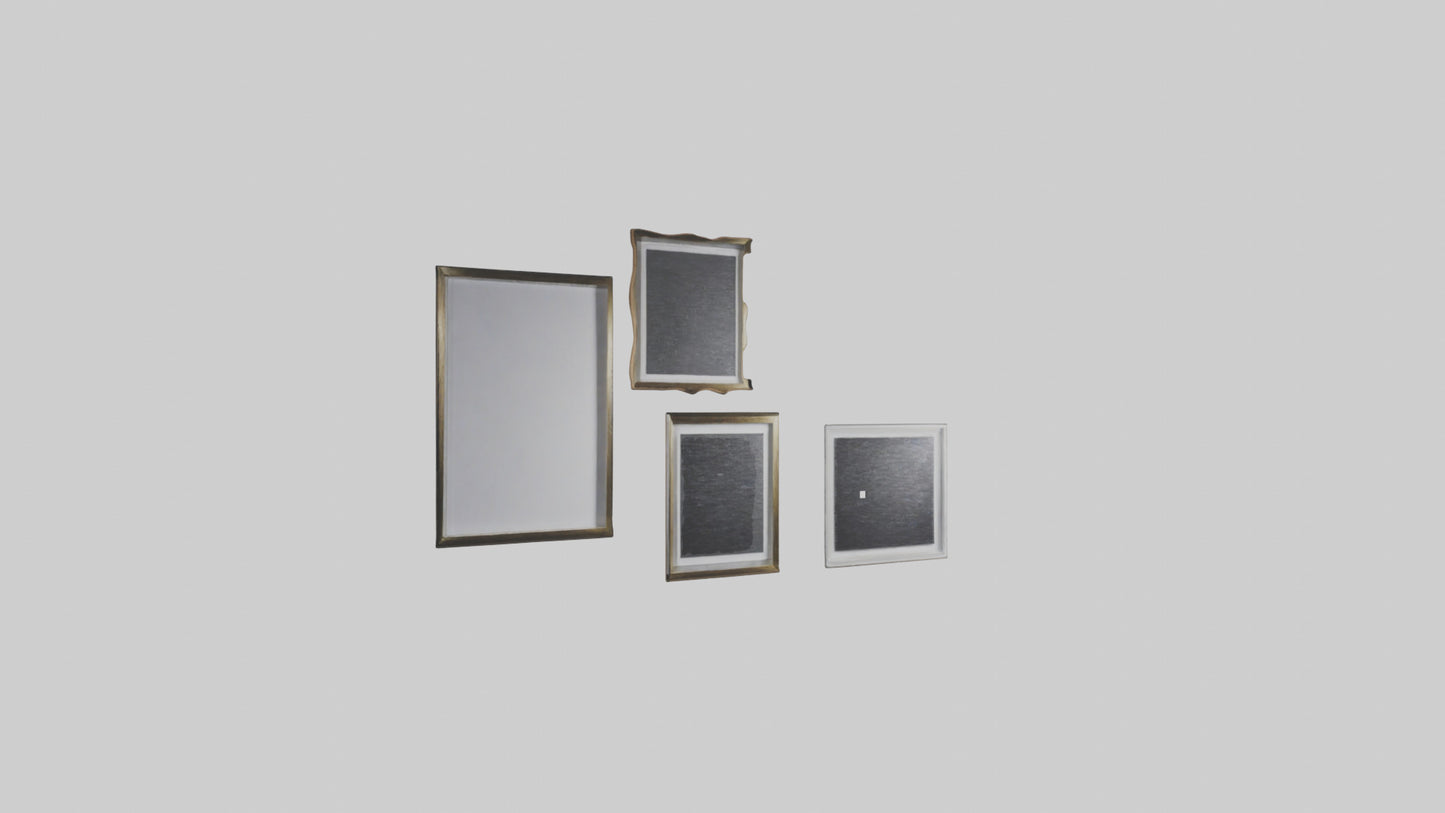 Floating Art Frames 3D model