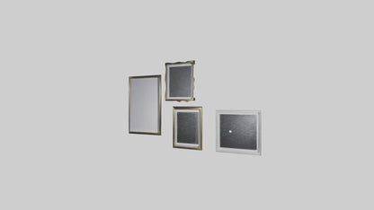 Floating Art Frames 3D model