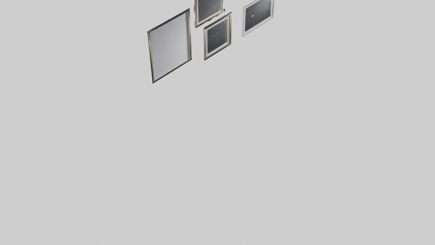 Floating Art Frames 3D model