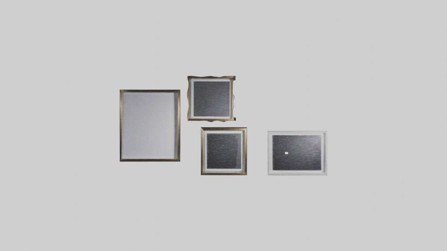 Floating Art Frames 3D model