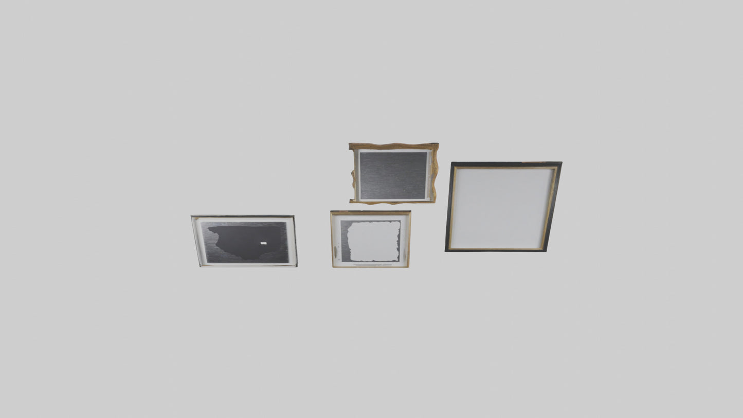 Floating Art Frames 3D model