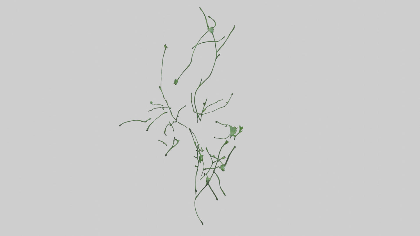 Floating Greenery statue model VR / AR / low-poly