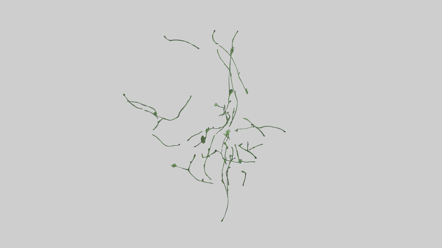 Floating Greenery statue model VR / AR / low-poly