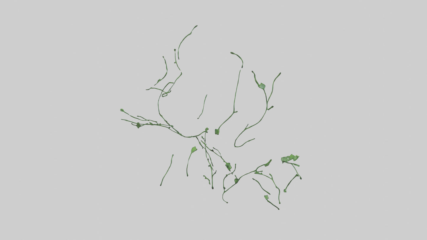 Floating Greenery statue model VR / AR / low-poly